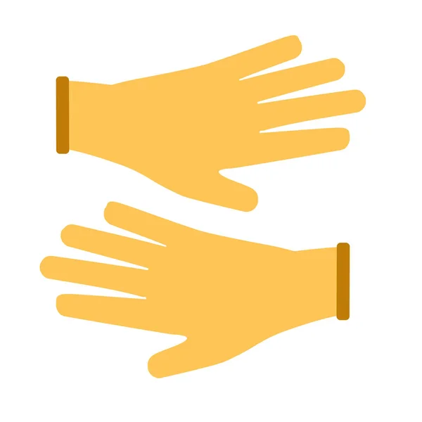 Stavební rukavice ikona. Použití pro mytí a dezinfekci nádobí. — Stockový vektor