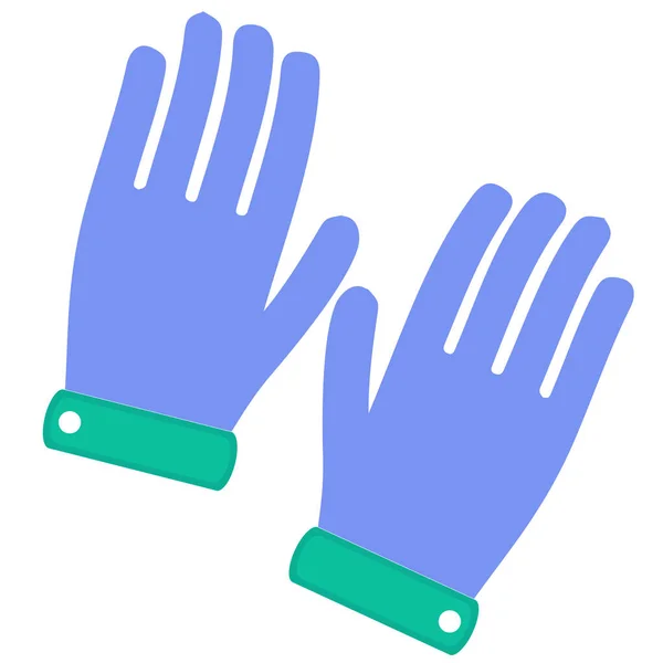 Construction gloves icon. Use for dish wash and disinfection. — Stock Vector