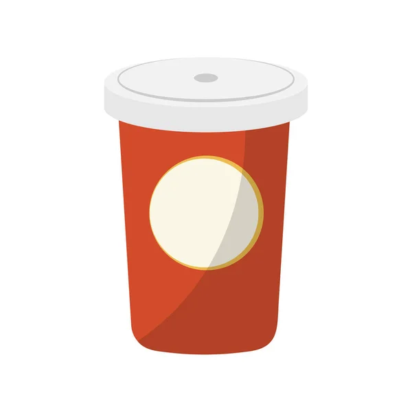 Papel taza de café sobre fondo blanco. Ilustración de stock . — Vector de stock