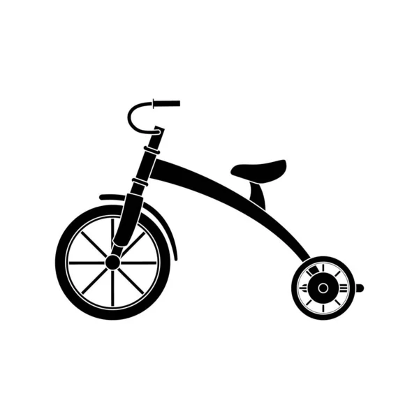 Niños Transporte en triciclo sobre fondo blanco. Ilustración de stock . — Vector de stock