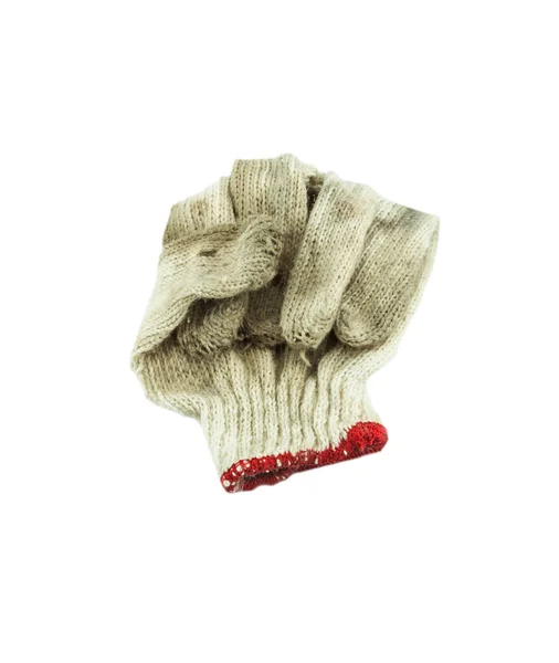 Nahaufnahme Handschuhe Fleck Auf Weißem Hintergrund — Stockfoto