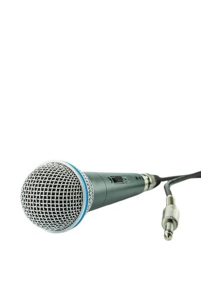 Mikrofon Und Buchse Auf Weißem Hintergrund — Stockfoto