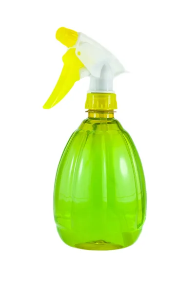 Spray Bottiglia Vetro Pulitore Uno Sfondo Bianco — Foto Stock