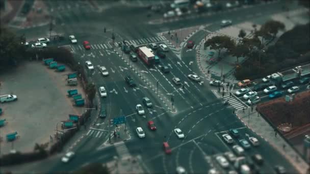 Vue sur la ville tel aviv trafic — Video