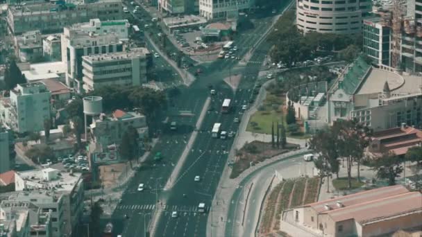 View of city tel aviv traffic — Stock Video