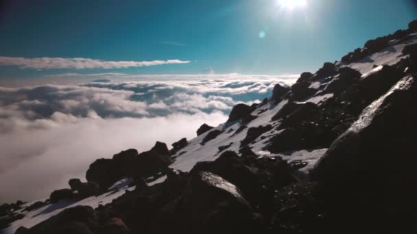 In the mountains. Winter landscape. Elbrus. Caucasus — Stock Video