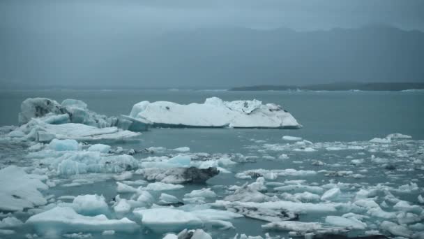 Айсберги в Исландии — стоковое видео