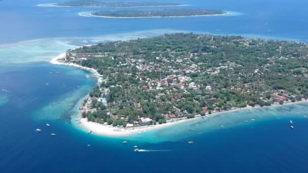 Isole gili air meno trawangan indonesia nel tempo soleggiato — Video Stock