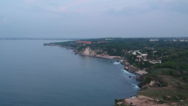 Parte occidental de la península bukit con dron bali indonesia — Vídeos de Stock