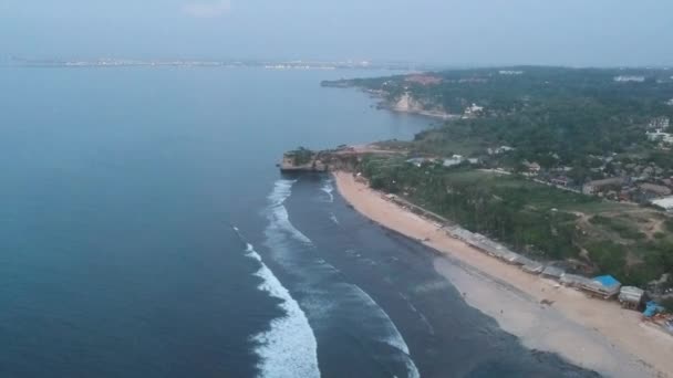 Dreamland παραλία βράδυ bukit bali Ινδονησία — Αρχείο Βίντεο