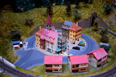 Budapeşte, Macaristan - 25 Haziran 2019: Miniversum dünyanın en büyük minyatür sergilerinden biri, Budapeşte 'deyken ziyaret edilmesi gereken ilk 10 yer. 