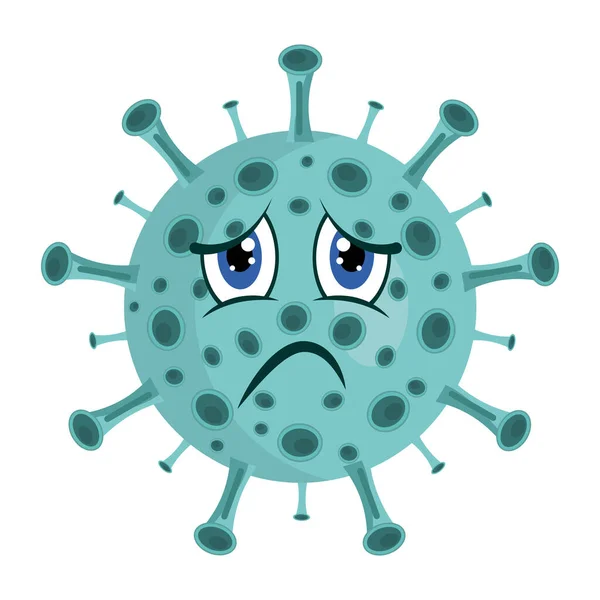 Coronavirus Covid Trauriges Gefühl Illustration Vektor — Stockvektor