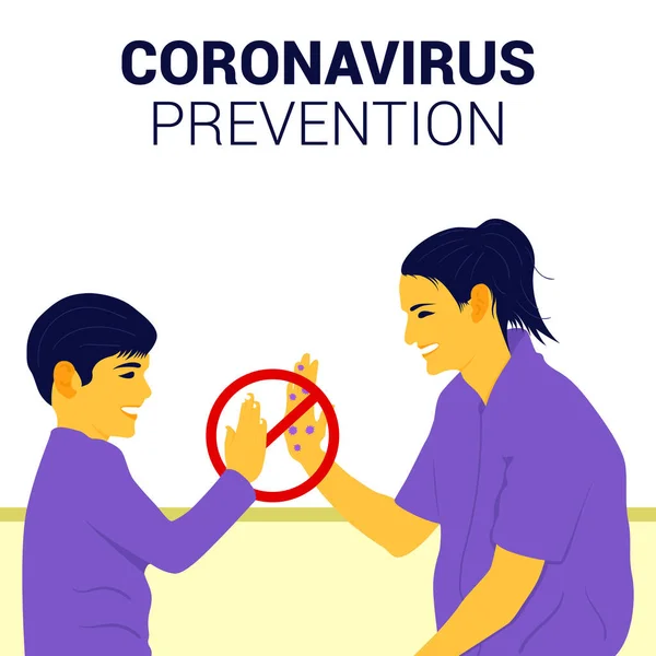 Corona Virüsü Önleme Posteri İllüstrasyonu