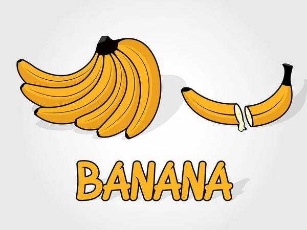 Banana Madura Ilustração Vetorial — Vetor de Stock