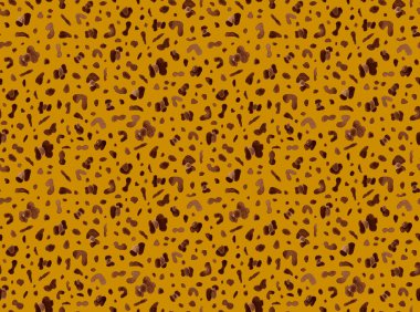 Leopar benekli, renksiz, parlak desenli el çizimi.
