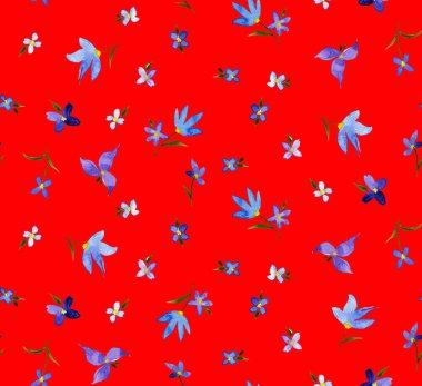 Çiçeklerle renksiz, parlak desenler çizilmiş. 