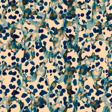 Leopar benekli, renksiz, parlak desenli el çizimi.