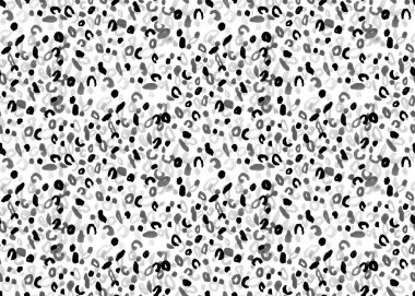 Elleri, bulanık suluboya şekilleriyle renksiz parlak desenler çizmiş.