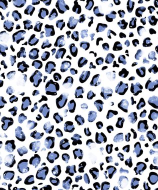 Leopar benekli, renksiz, parlak desenli el çizimi.