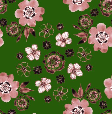 Çiçeklerle renksiz, parlak desenler çizilmiş. 