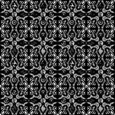 Etnik şekilli, pürüzsüz, parlak desenli el çizimi.