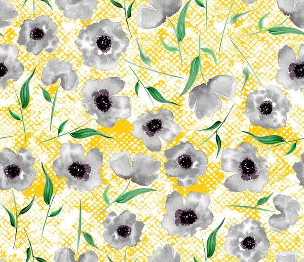 Seamless Colorful Bright Pattern Beautiful Poppies — Stock Photo, Image