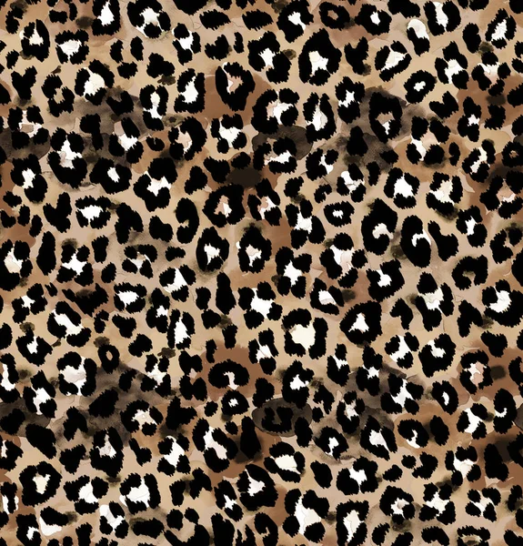 Kusursuz siyah benekli sahte leopar derisi deseni