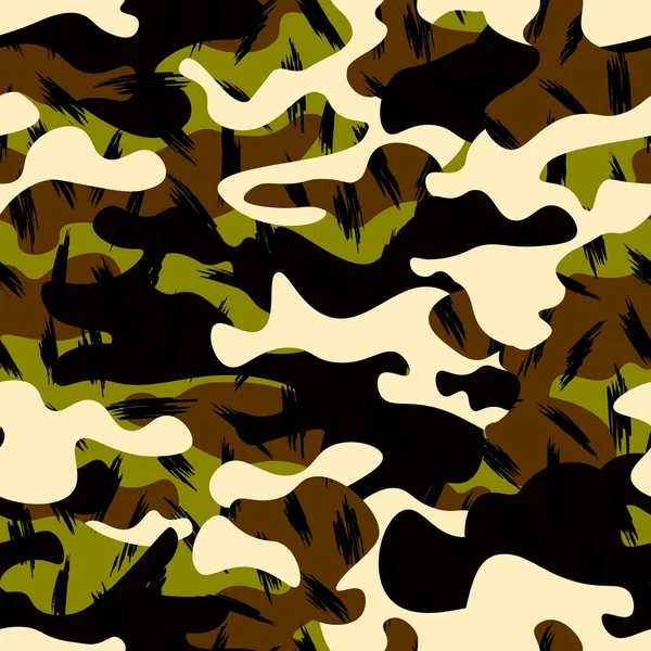 Sömlös Färgglada Moderna Kamouflage Mönster Bakgrund Med Färg Borstar — Stockfoto