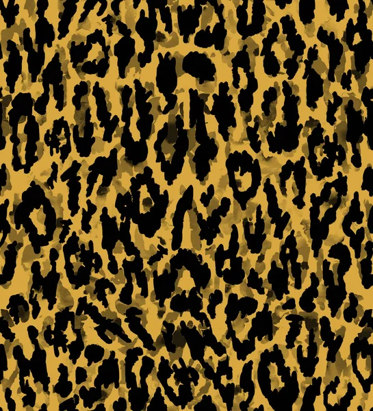 Padrão Pele Leopardo Falso Sem Costura Com Manchas Pretas — Fotografia de Stock