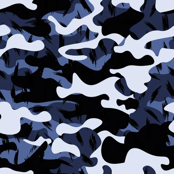Senza Soluzione Continuità Colorato Moderno Modello Camouflage Sfondo Con Pennelli — Foto Stock