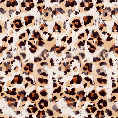 Leopar benekli, renksiz, parlak desenli el çizimi.