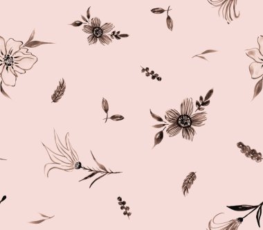 Çiçeklerle renksiz, parlak desenler çizilmiş. 