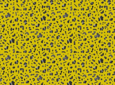 Leopar benekli, renksiz, parlak desenli el çizimi.