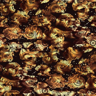 Renkli çiçeklerle renksiz desenli el çizimi. 