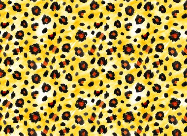 Kusursuz sahte leopar desenli siyah ve kahverengi benekli.