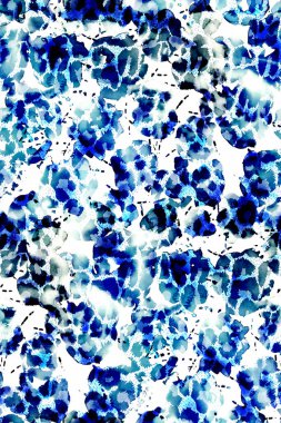 Leopar benekli, renksiz, parlak desenli el çizimi.