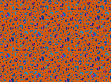 Leopar benekli, renksiz, parlak desenli el çizimi.