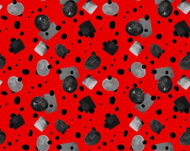 Farklı şekillerde, pürüzsüz renkli parlak desenler çizilmiş.