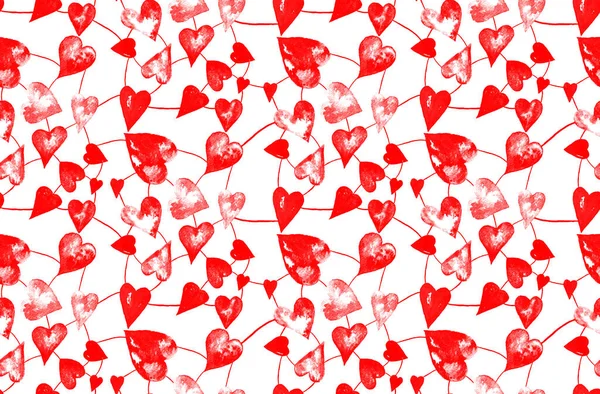 Seamless Colorful Bright Pattern Hearts — Stock Photo, Image