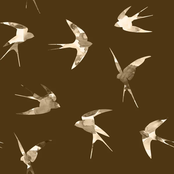 鳥とのシームレスなカラフルな明るいパターン — ストック写真