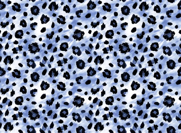 Patrón Piel Leopardo Sintética Sin Costuras Con Manchas Negras Marrones — Foto de Stock