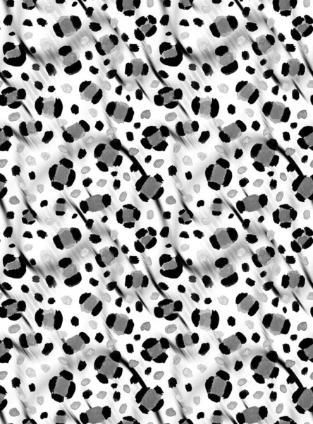 Patrón Piel Leopardo Sintética Sin Costuras Con Manchas Negras — Foto de Stock