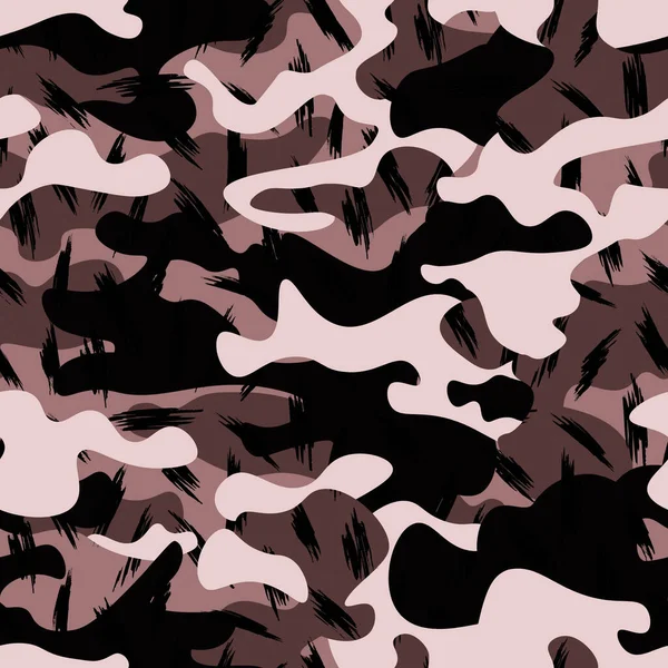 Nahtlose Bunte Moderne Camouflage Muster Hintergrund Mit Pinseln — Stockfoto
