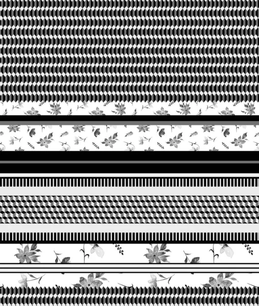 Gambar Tangan Bunga Musim Panas Berwarna Warni Dengan Pola Geometris — Stok Foto