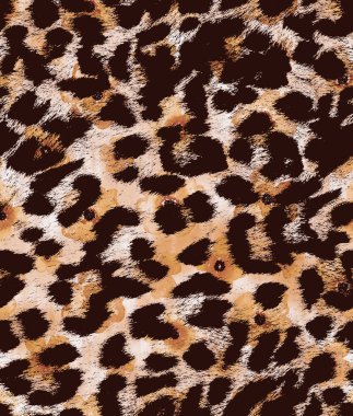 Leopar benekli, renksiz, parlak desenli el çizimi.