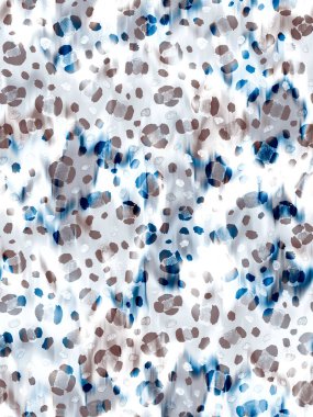 Leopar benekli, renksiz, parlak desenli el çizimi. 