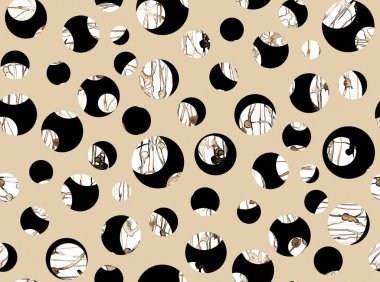 Renkli noktalı kusursuz parlak desen