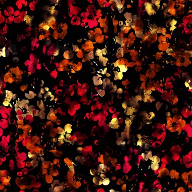 Çiçeklerle renksiz, parlak desenler çizilmiş.