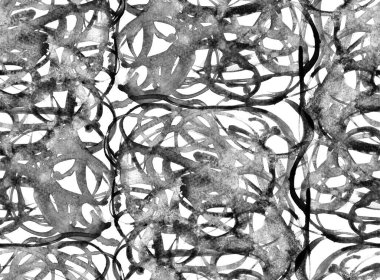 Bulanık suluboya fırça spiralleri ile renksiz parlak desenli el çizimi