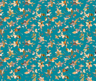 Renkli çiçeklerle renksiz parlak desen 